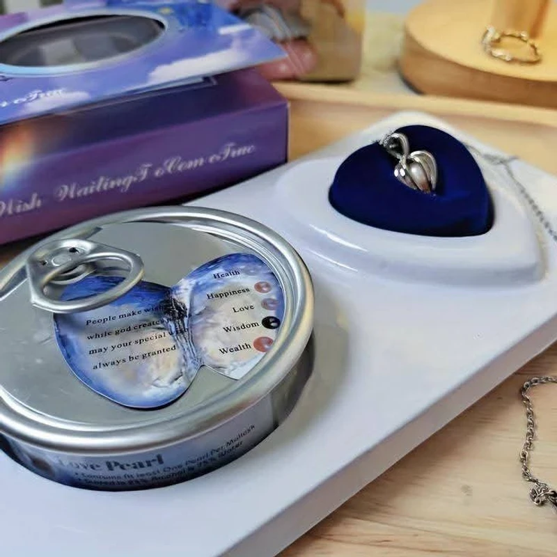 Real Pearl Gift Set in Oyster Shell with Necklace – Romantic Surprise Jewelry Box - Image 5