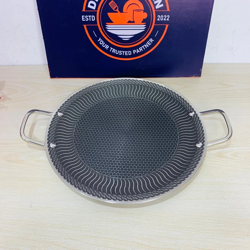 34cm(13.4" 2mm) High Quality Steel Honeycomb Tawa