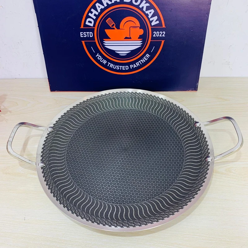 38cm(14.6" 2mm) High Quality Steel Honeycomb Tawa