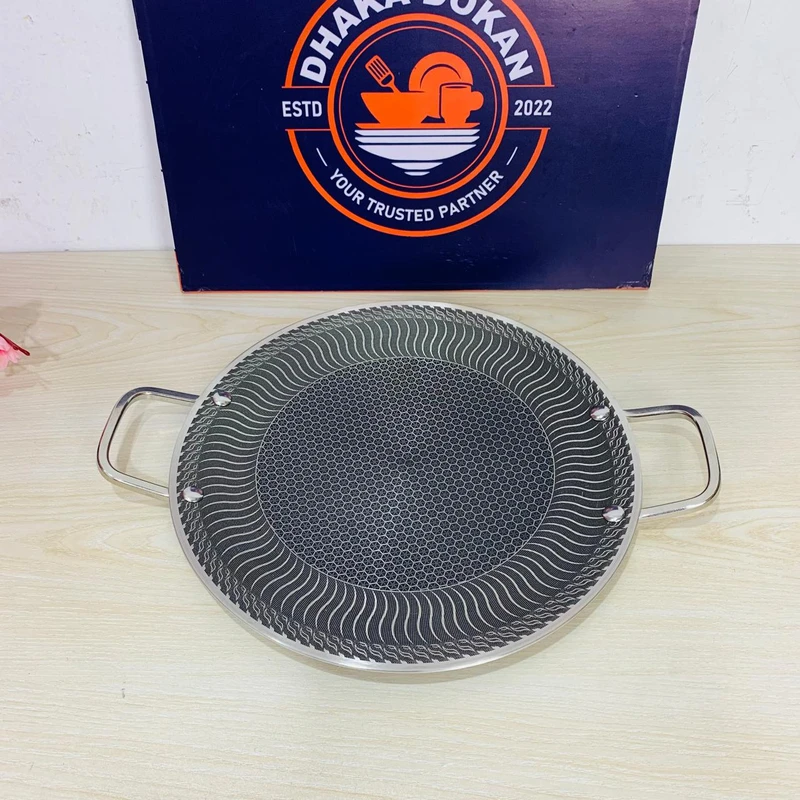 32cm(12.6" 2mm) High Quality Steel Honeycomb Tawa