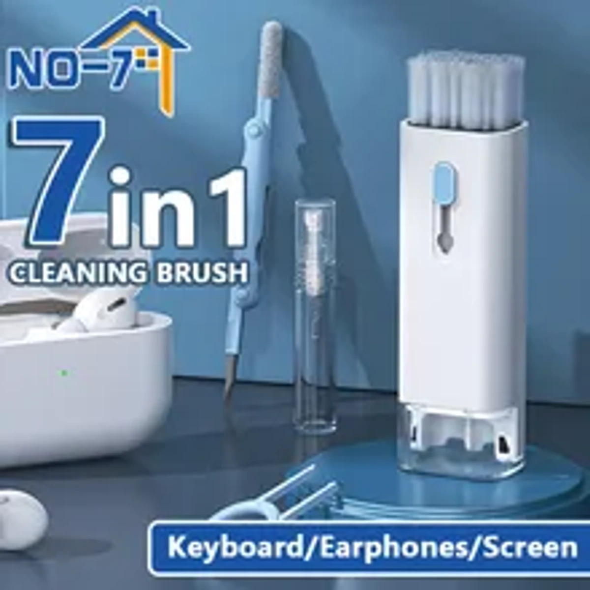 7-in-1 Cleaning Kit for Keyboard Earphone Screen Cleaner Brush - Image 1