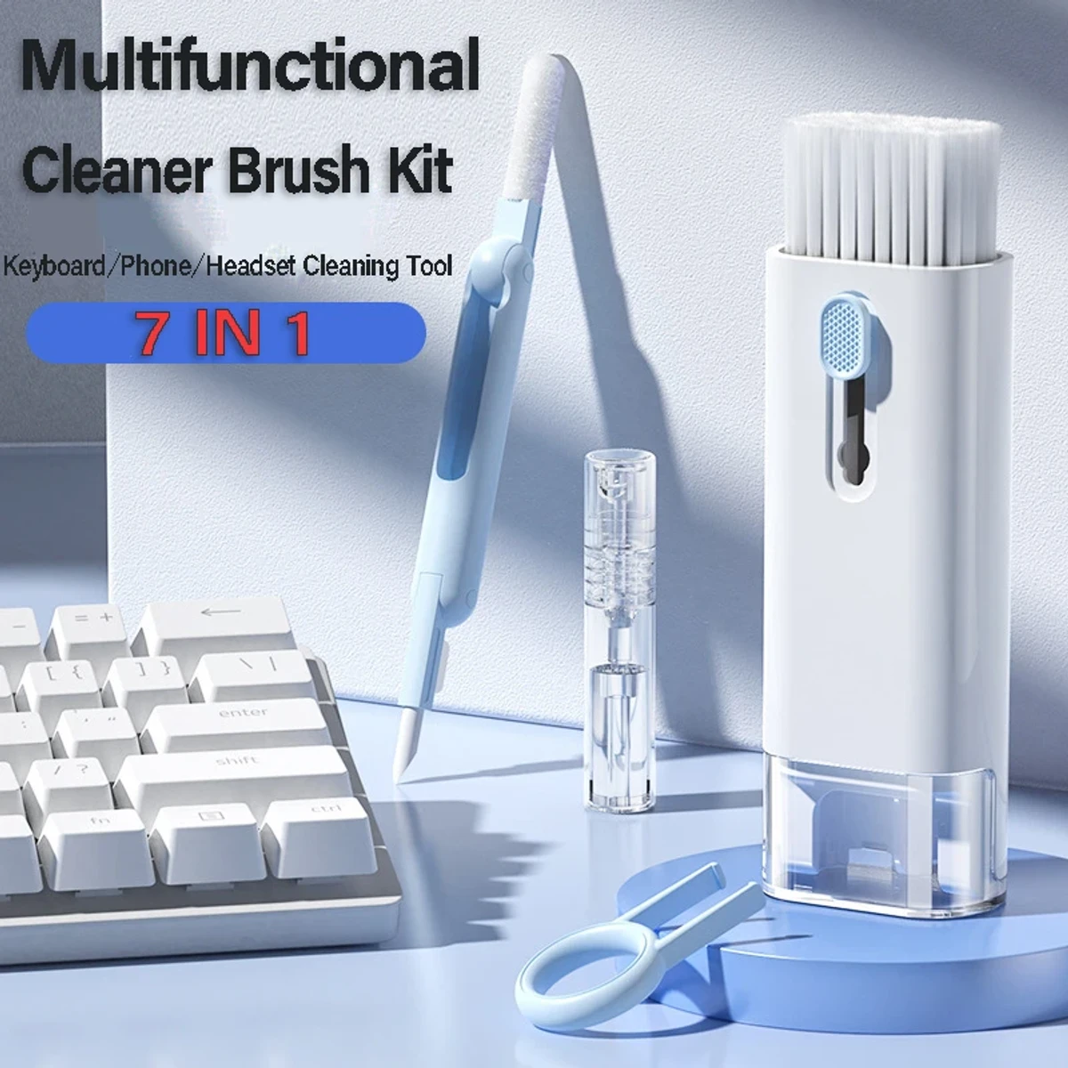 7-in-1 Cleaning Kit for Keyboard Earphone Screen Cleaner Brush - Image 6