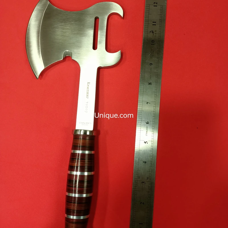 Heavy Duty Tactical Axe – Ultra Sharp Outdoor Camping & Survival Tool | Wooden Grip Handle - Image 6