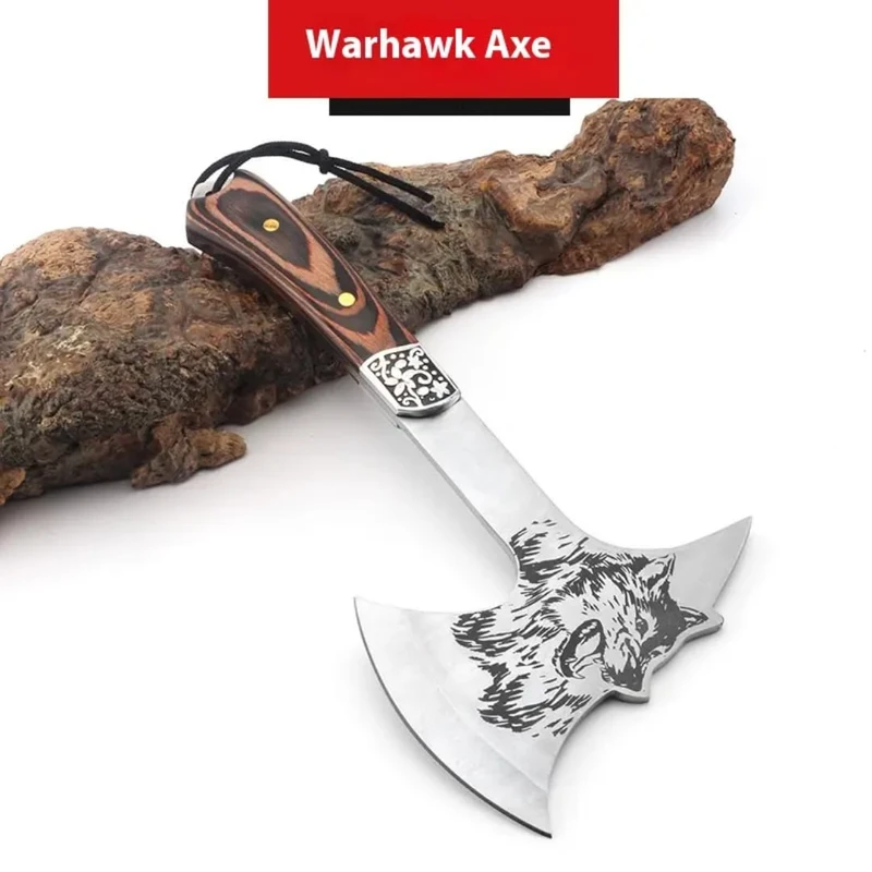 Wolf Engraved Tactical Axe - Image 3