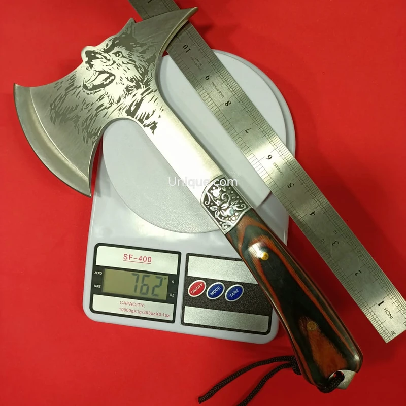 Wolf Engraved Tactical Axe - Image 5