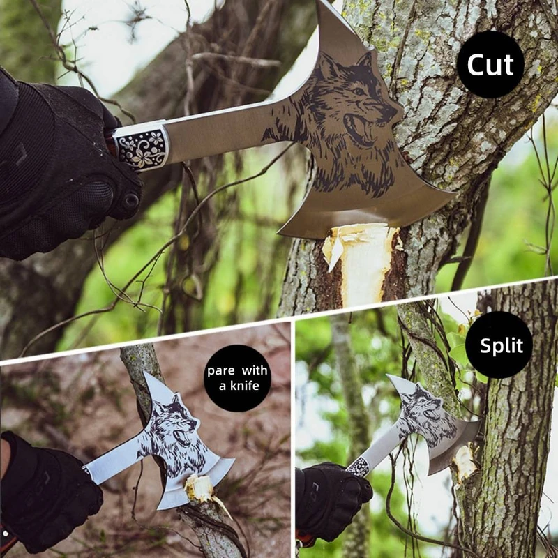 Wolf Engraved Tactical Axe - Image 8