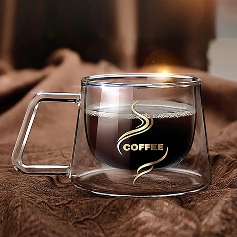 Double Wall Glass Coffee Mug