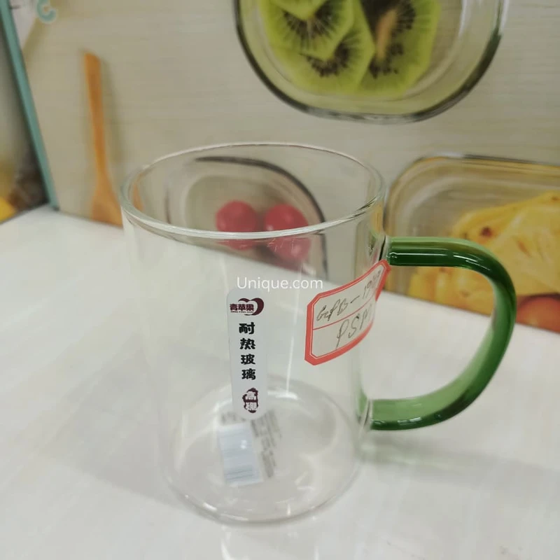 borosilicate glass mug