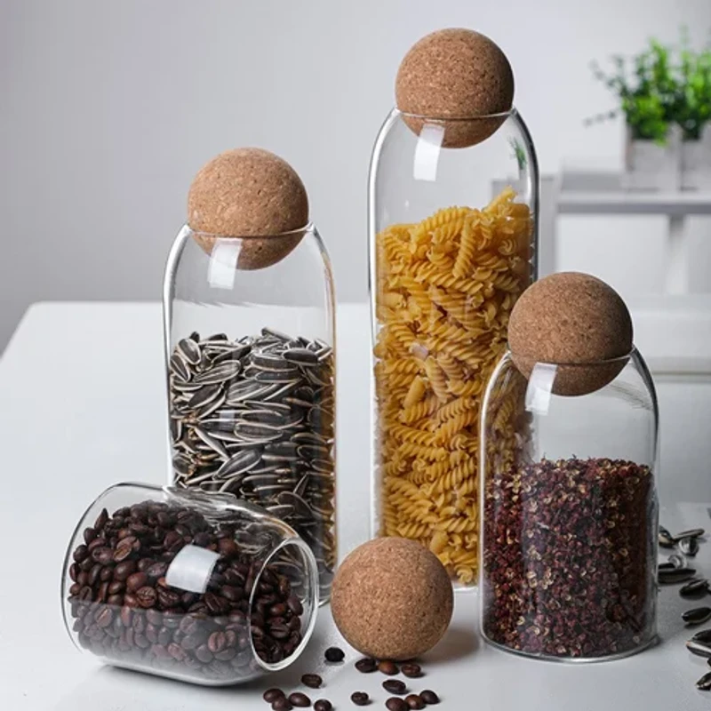 glass storage jars 4pcs set
