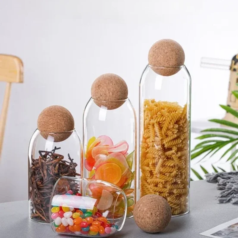 glass storage jars 4pcs set