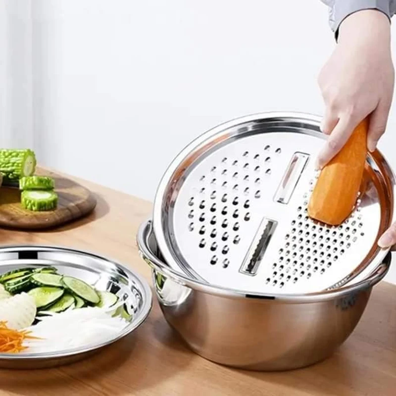 3 in 1 Vegetable Cutter with Drain Basket