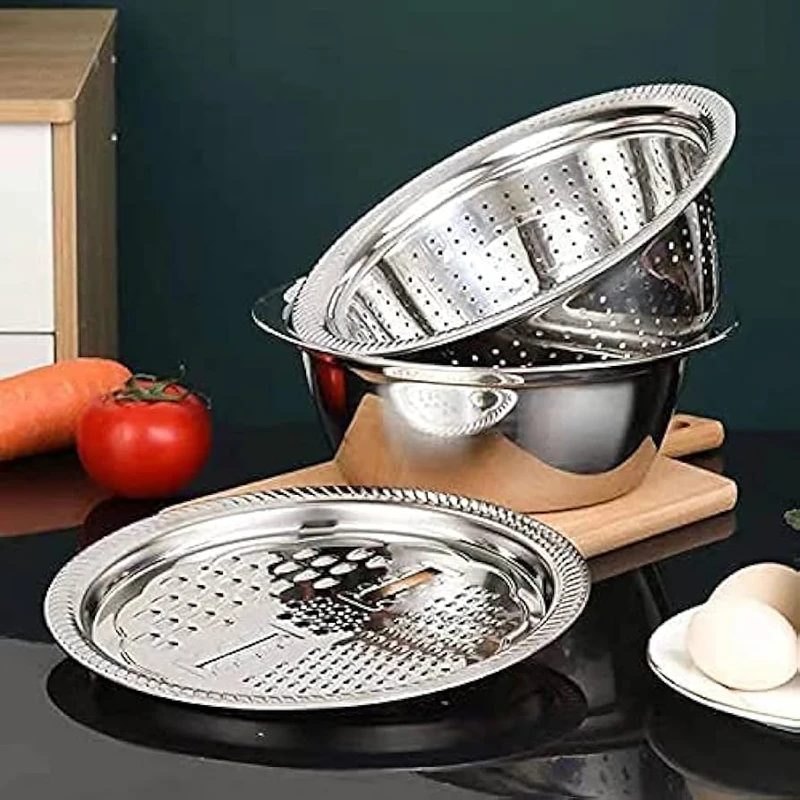 3 in 1 Vegetable Cutter with Drain Basket - Image 4