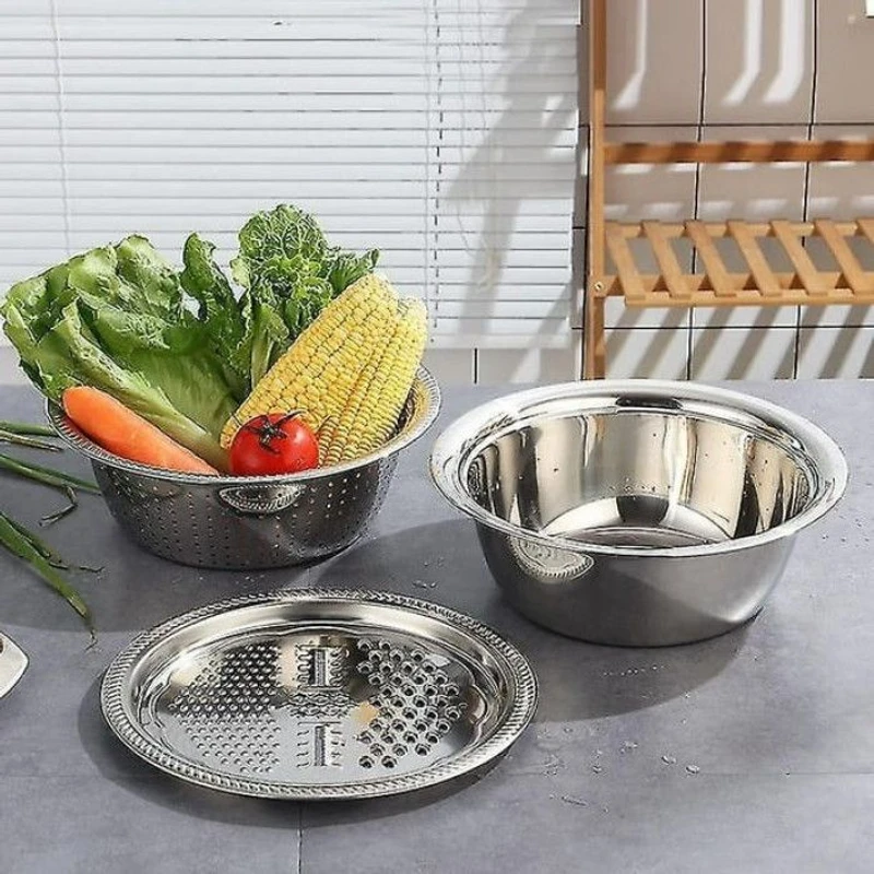 3 in 1 Vegetable Cutter with Drain Basket