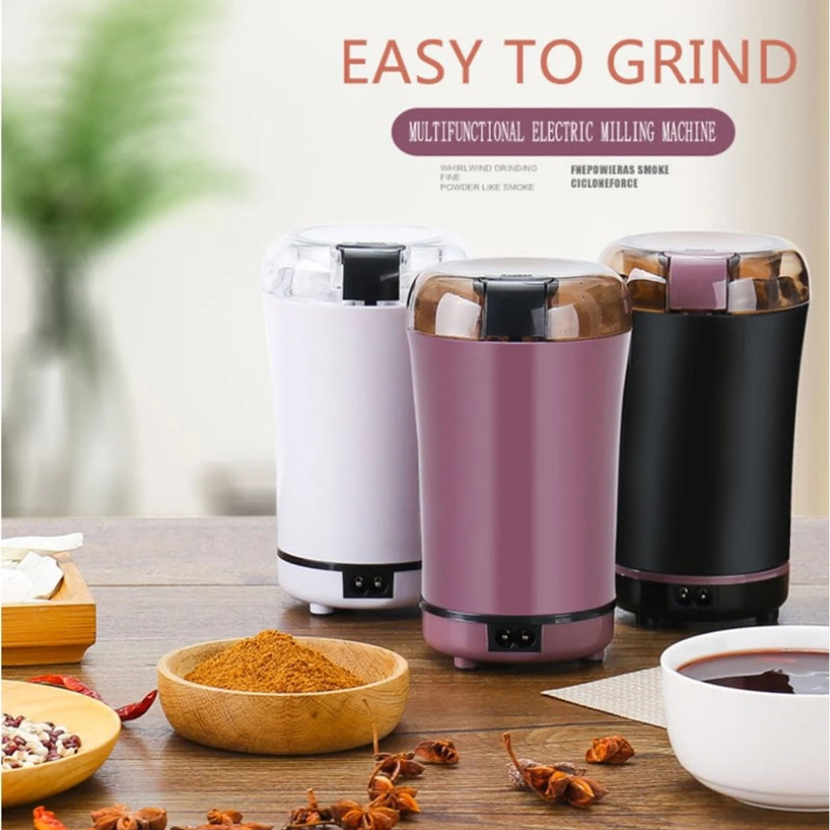 Portable Electric Coffee Bean Grinder Super Powerful Blender - Image 1