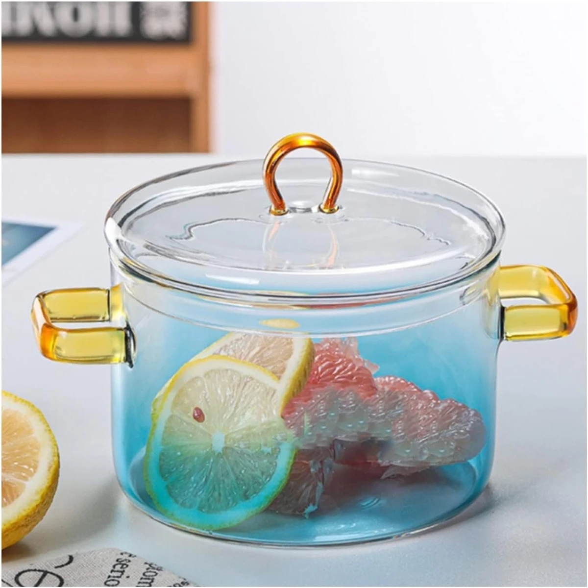 Heat-resistant Casserole Glass Pot Creative Glass Bowl, For Pasta Noodle Soup Milk - Image 4