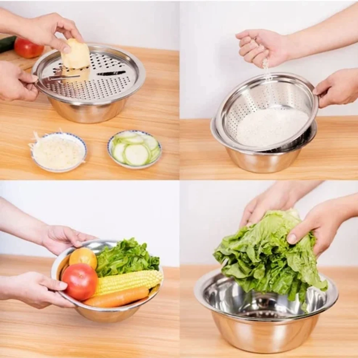 3 IN 1 VEGETABLE CUTTER WITH DRAIN BASKET - Image 7