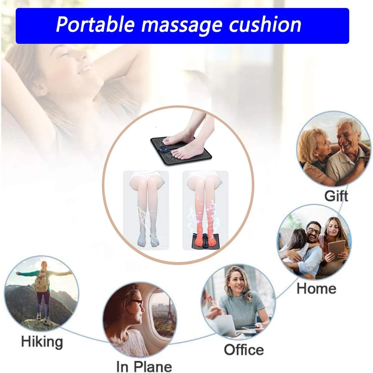 EMS Foot Massager,Folding Portable Feet Massage Machine - Image 4