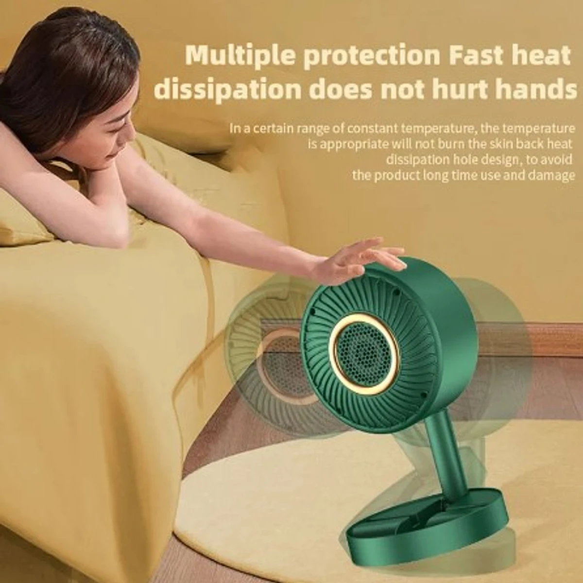 Foldable Telescopic Heater Home Small Desktop Vertical Heaters Portable 500W Winter Warm Electric Heater Fan Air Blower Heating