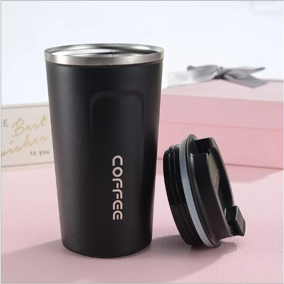 Stainless Steel Coffee Cup Thermos Mug Leak-Proof Thermos Travel Thermal Vacuum Flask Insulated Cup Water Bottle 510ML - Image 3