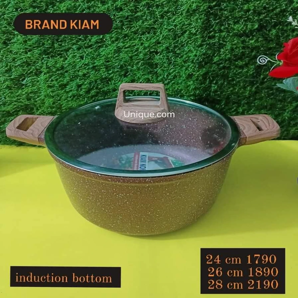 product image0 product image1 product image2 Kiam Aluminium Nonstick Casserole With Glass Lid