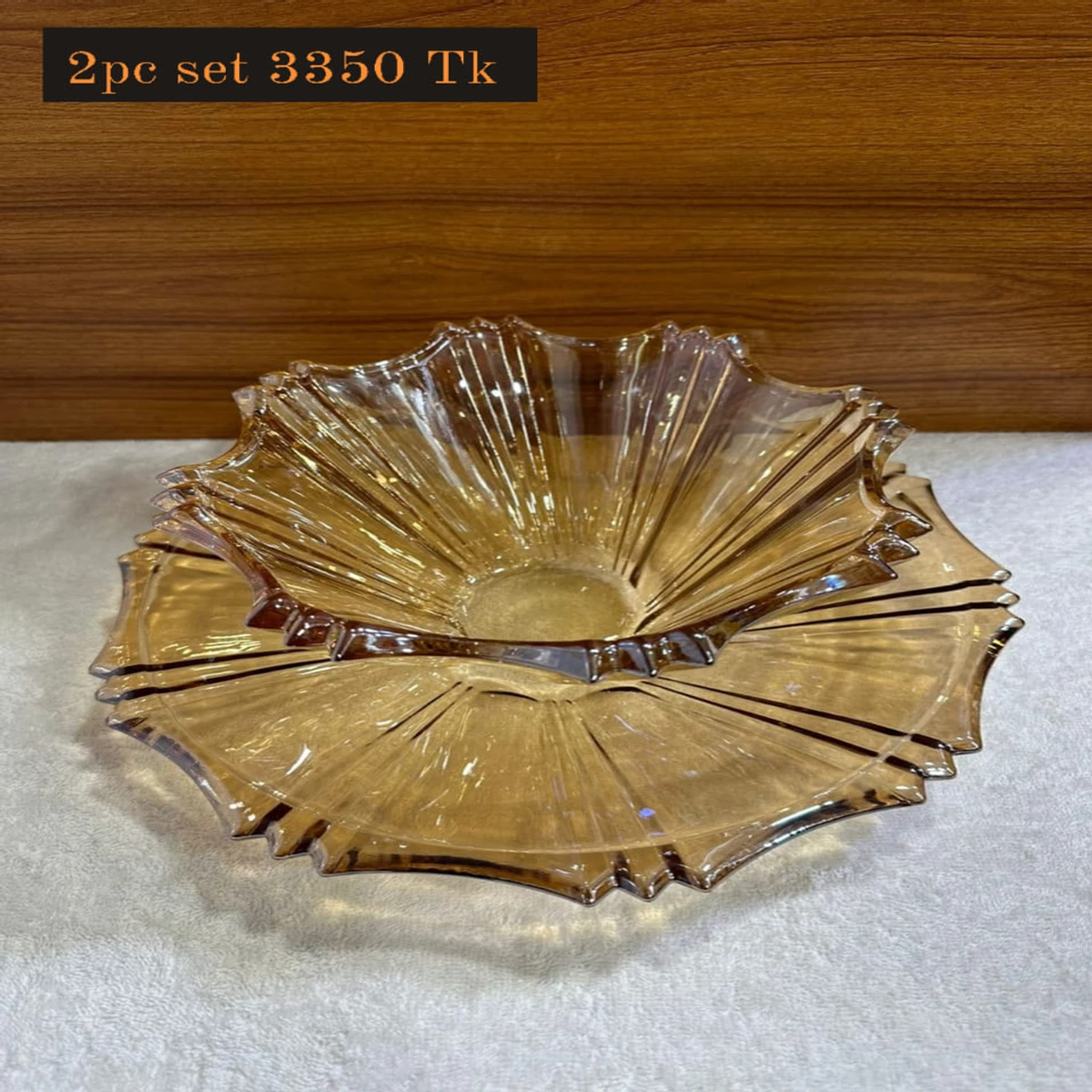 2 Pcs Crystal Glass Fruit, Dessert, Soup Serving Bowl