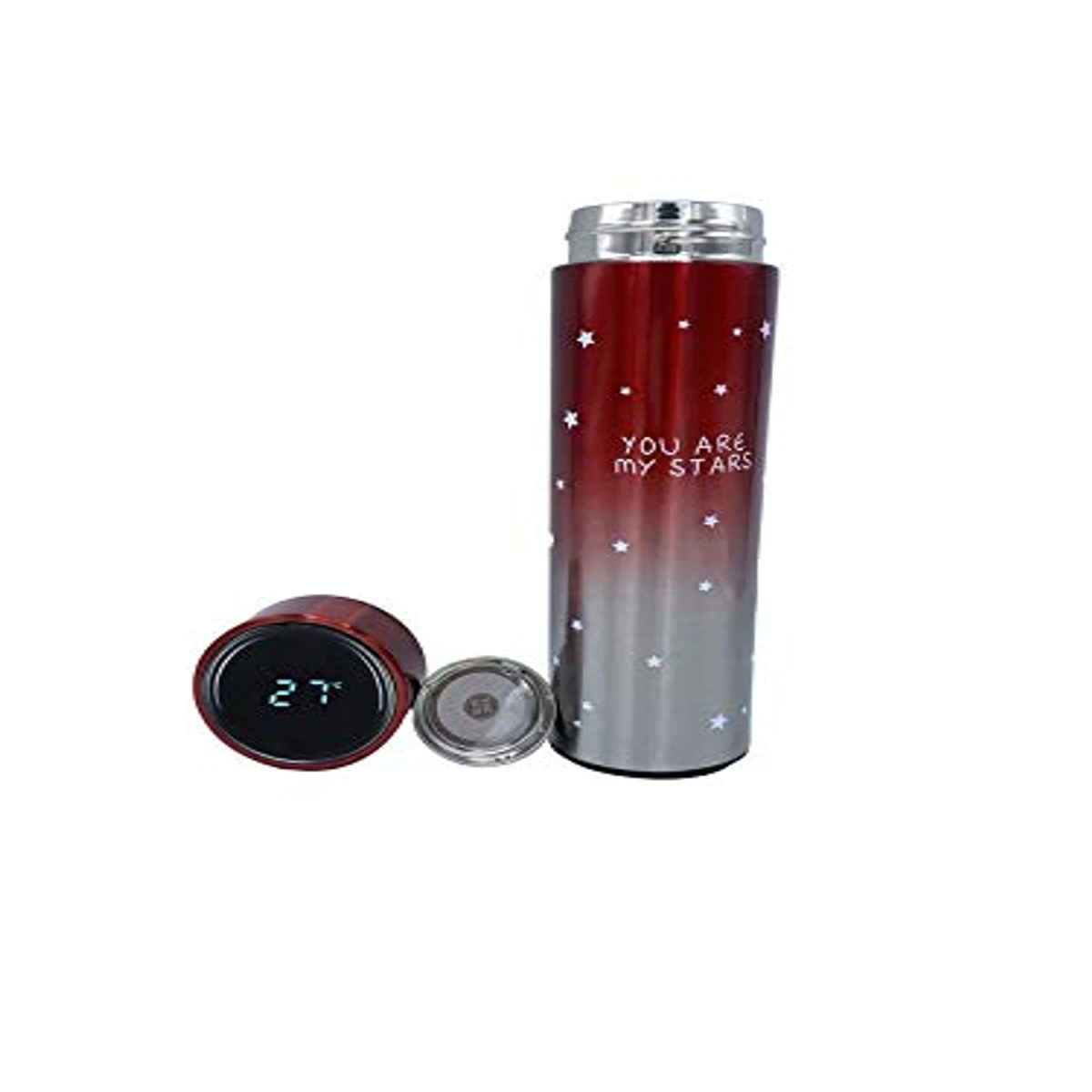 Kids Kraft Stainless Steel Star Printed Insulated Water Bottle with Smart Temperature Display - Image 4