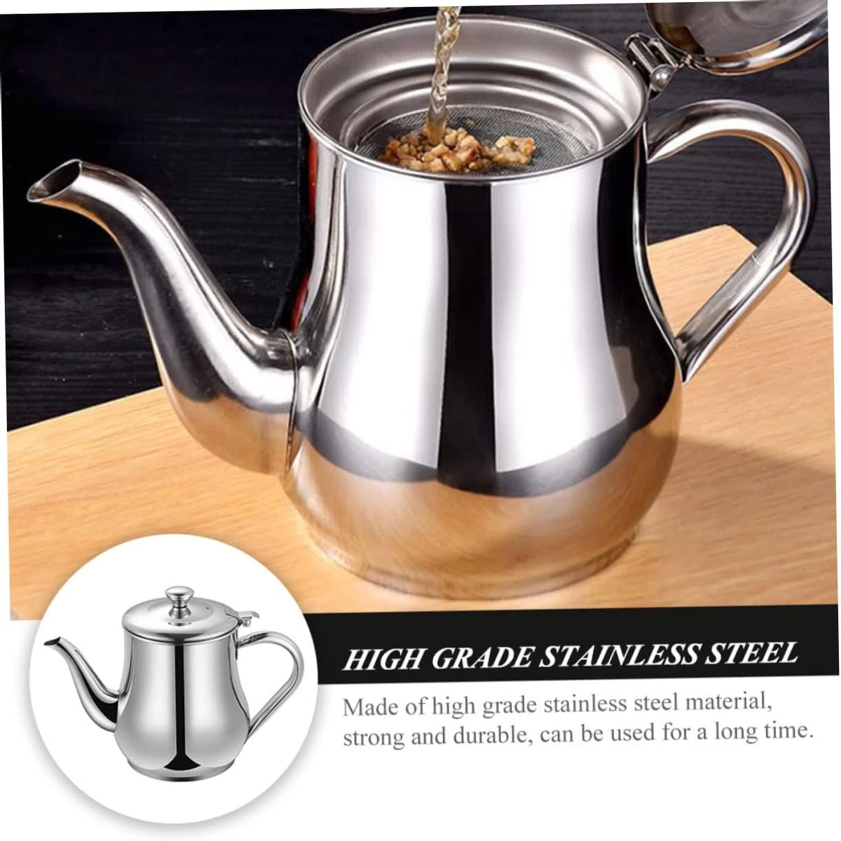 500ml Stainless Steel Oil Pot - Image 2