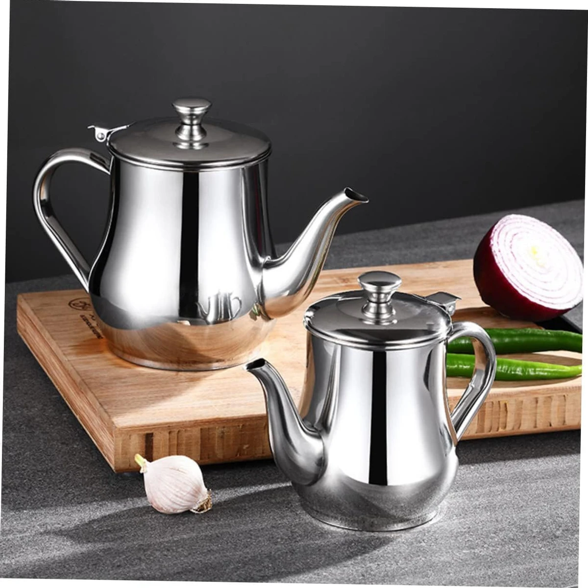 500ml Stainless Steel Oil Pot - Image 1