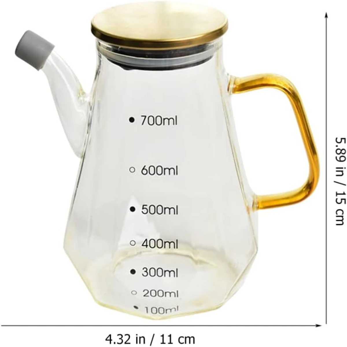 700ml Oil and Vinegar Dispenser Cruet Liquid Container for BBQ Salad Syrup Kitchen Baking Roasting Olives - Image 4