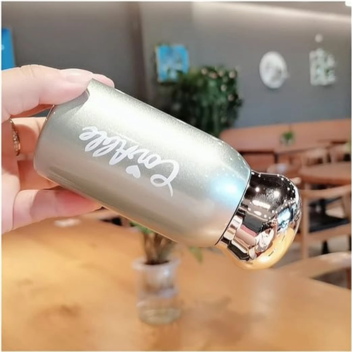 260ml Pocket Stainless Steel Vacuum Flask Thermos Coffee Mug Water Bottle For Girls Tumbler Portable Tea Coffee Thermal Cup - Image 3