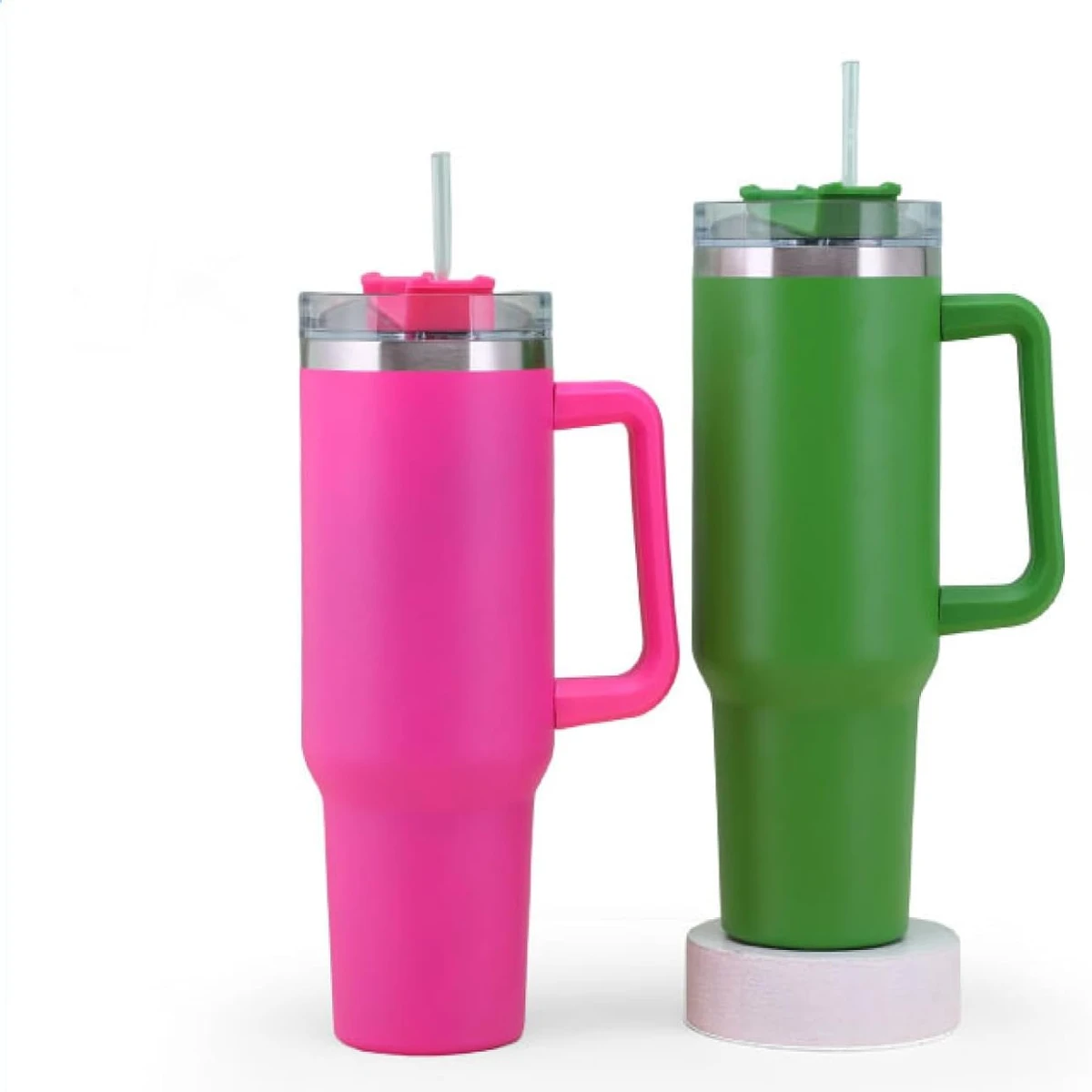 New Handle Car Cup 304 Stainless Steel Straw Ice Bomber Cup Car Portable Thermos Cup - Image 5