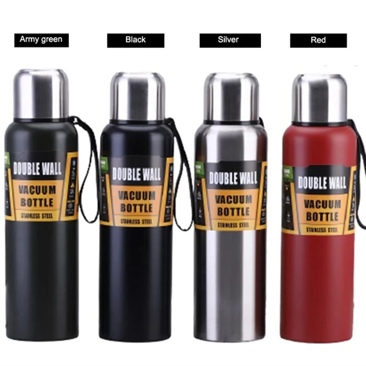 600 ML High Quality Large Capacity Stainless Steel Thermos Portable Vacuum Flask Insulated Tumbler with Rope Thermal Bottle - Image 3