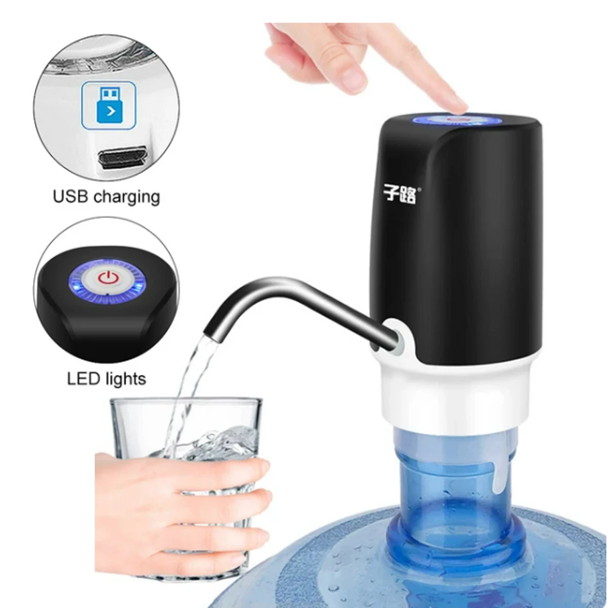 Water Pumps Household Automatic Water Dispenser Bottled Water Manual Water Press Intelligent Portable Water Dispenser USB Cable