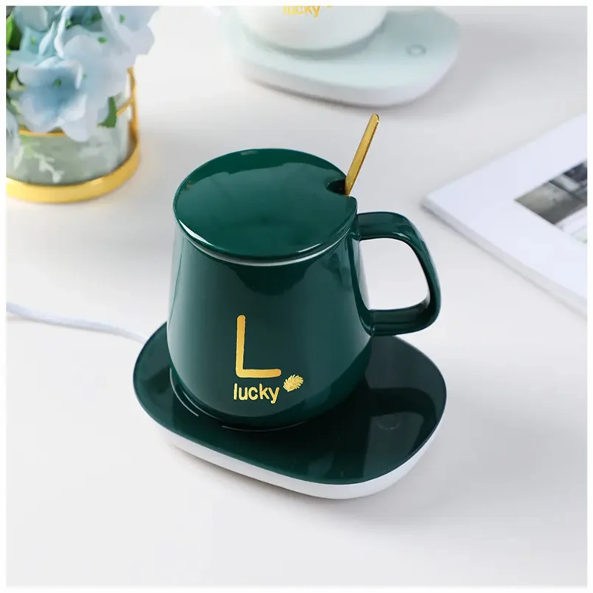 Cup Heater Coffee Mug Warmer Timer Heating Coaster Smart Thermostatic Heating Pad Hot Plate Hot Milk Coffee Cup Warmer - Coffee Mug