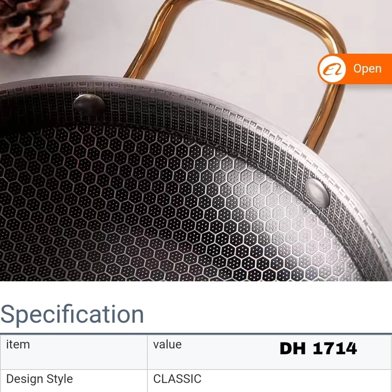 3Pcs Combo Set Honeycomb  Flat pan (24,26,28cm) - Image 6