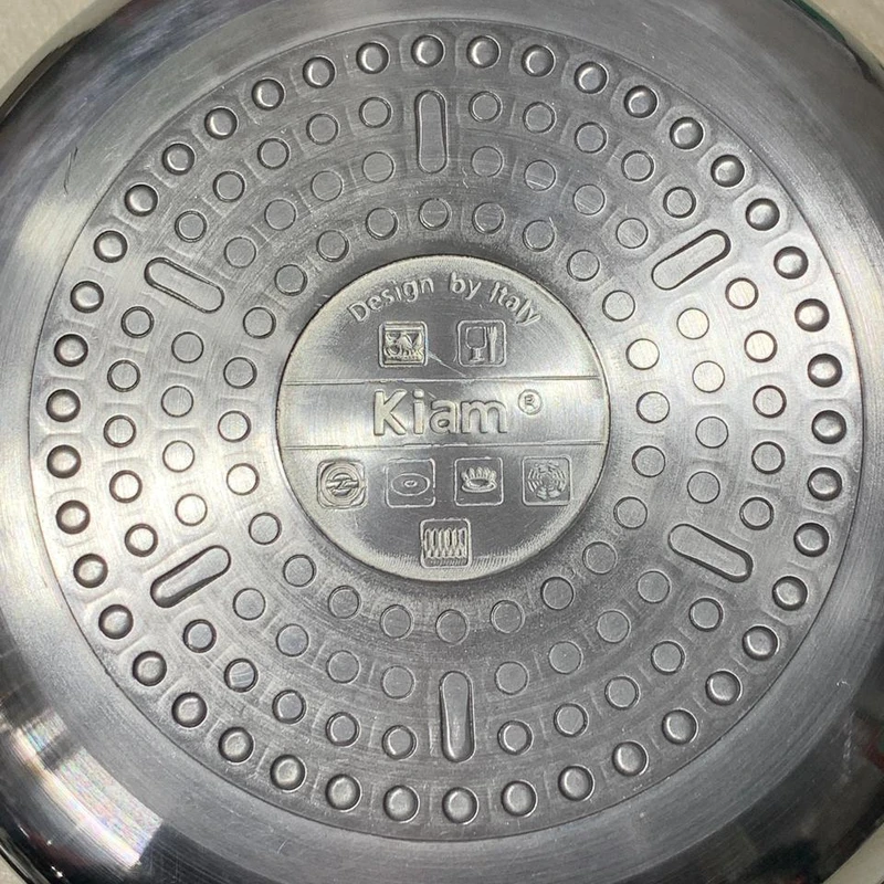 Glass lid Kiam Heavy Thick Base Belly Shape Saucepan 10 in 1 set ( induction bottom )