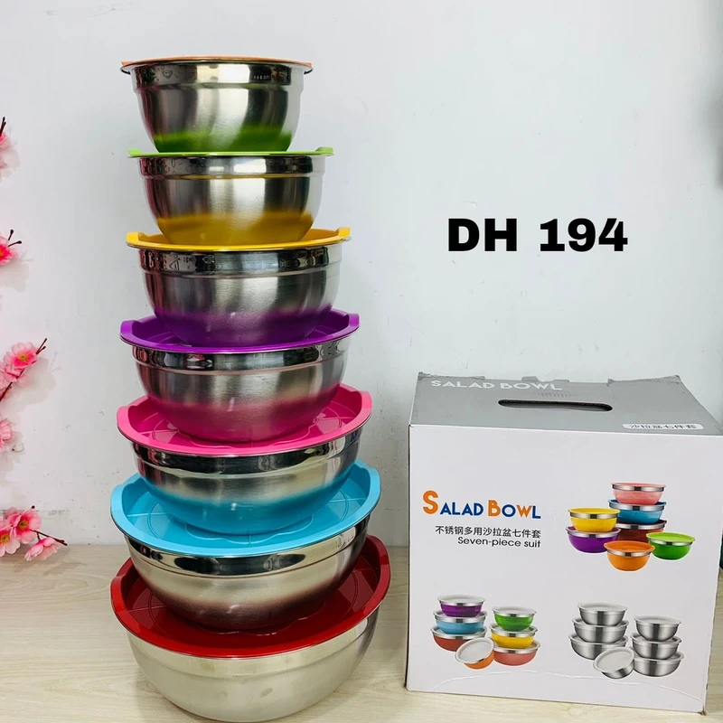 7 PIECE STAINLESS STEEL BOWL SET