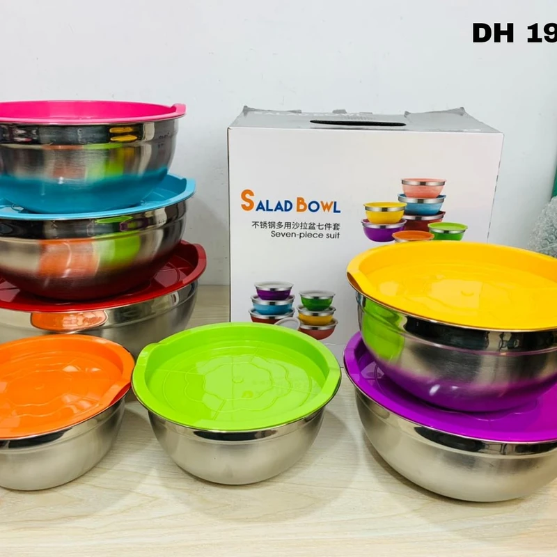 7 PIECE STAINLESS STEEL BOWL SET
