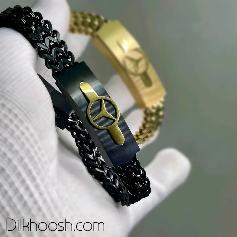 Fashionable Merseyside Stainless Steel Men Bracelet -Black