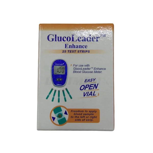 Gluco leader Enhance blue Blood Glucose Test Strips 25'pcs