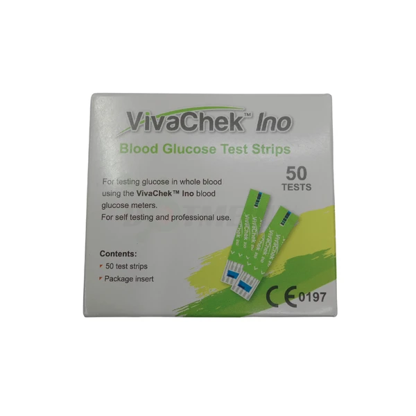 VivaChek Ino Blood Glucose Strip 25'pcs +25'pcs 50'pcs Pack