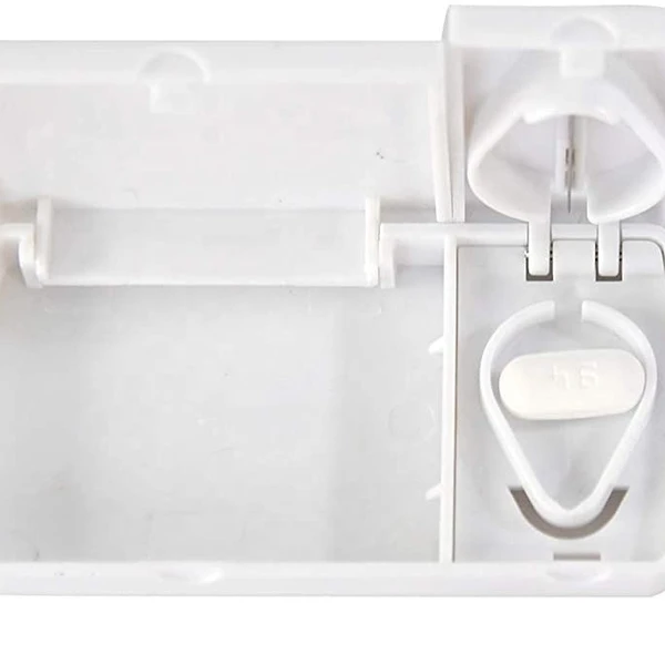 Small Portable Plastic Pill Storage Box with Cutter - Thumbnail 3