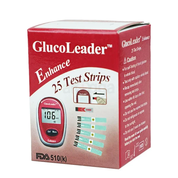 BLOOD GLUCOSE TEST STRIP GLUCO LEADER 25 P'S