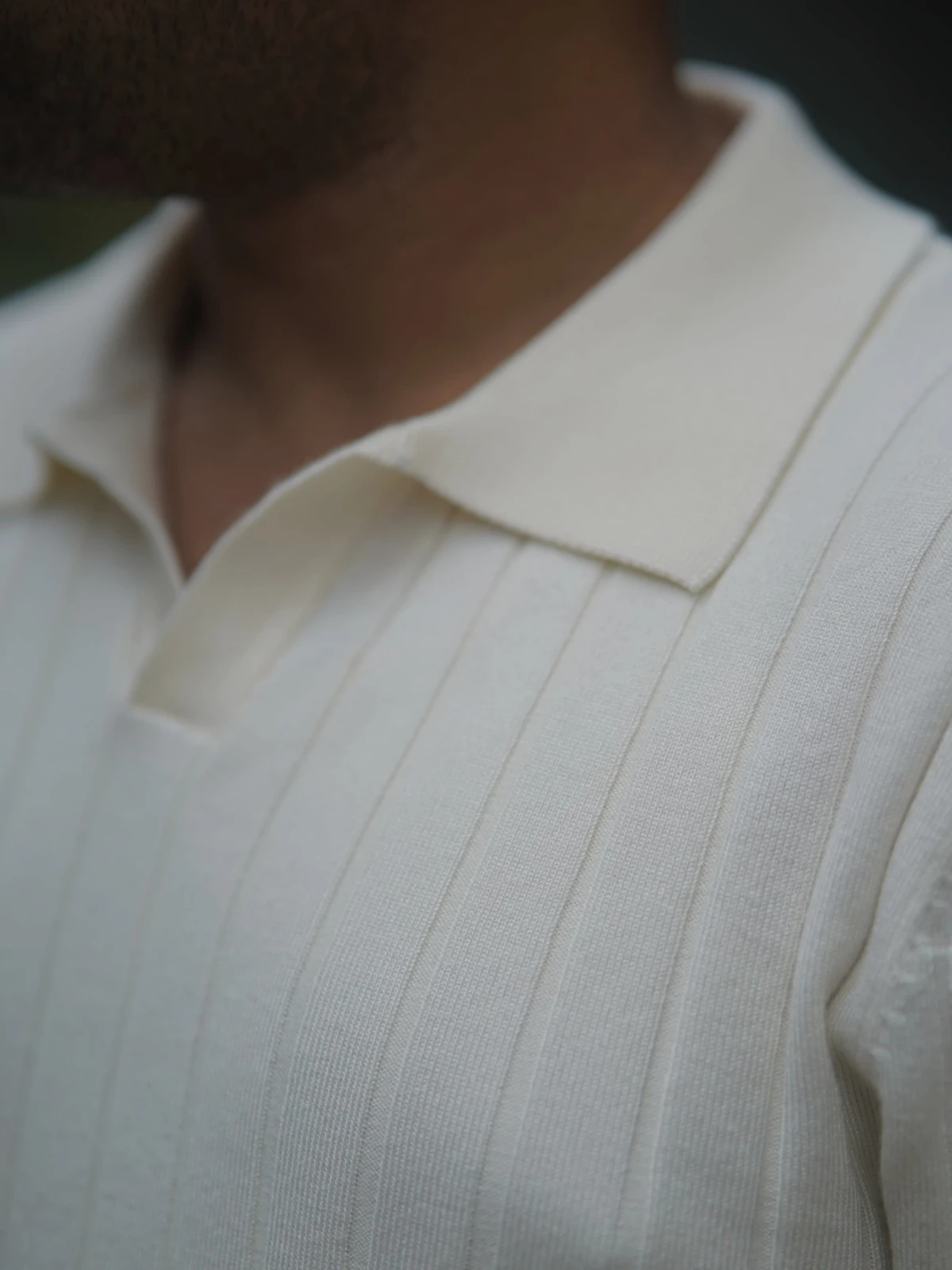 Off White/Cream Old Money Polo - Image 4