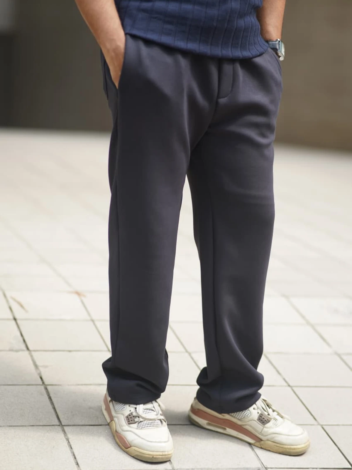 Light Black - Imported China Fabrics Semi Baggy Trouser - Image 4
