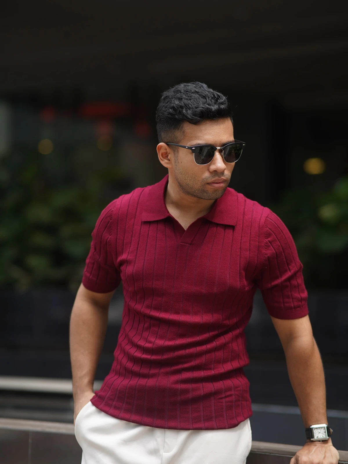 Maroon Old Money Polo - Image 3