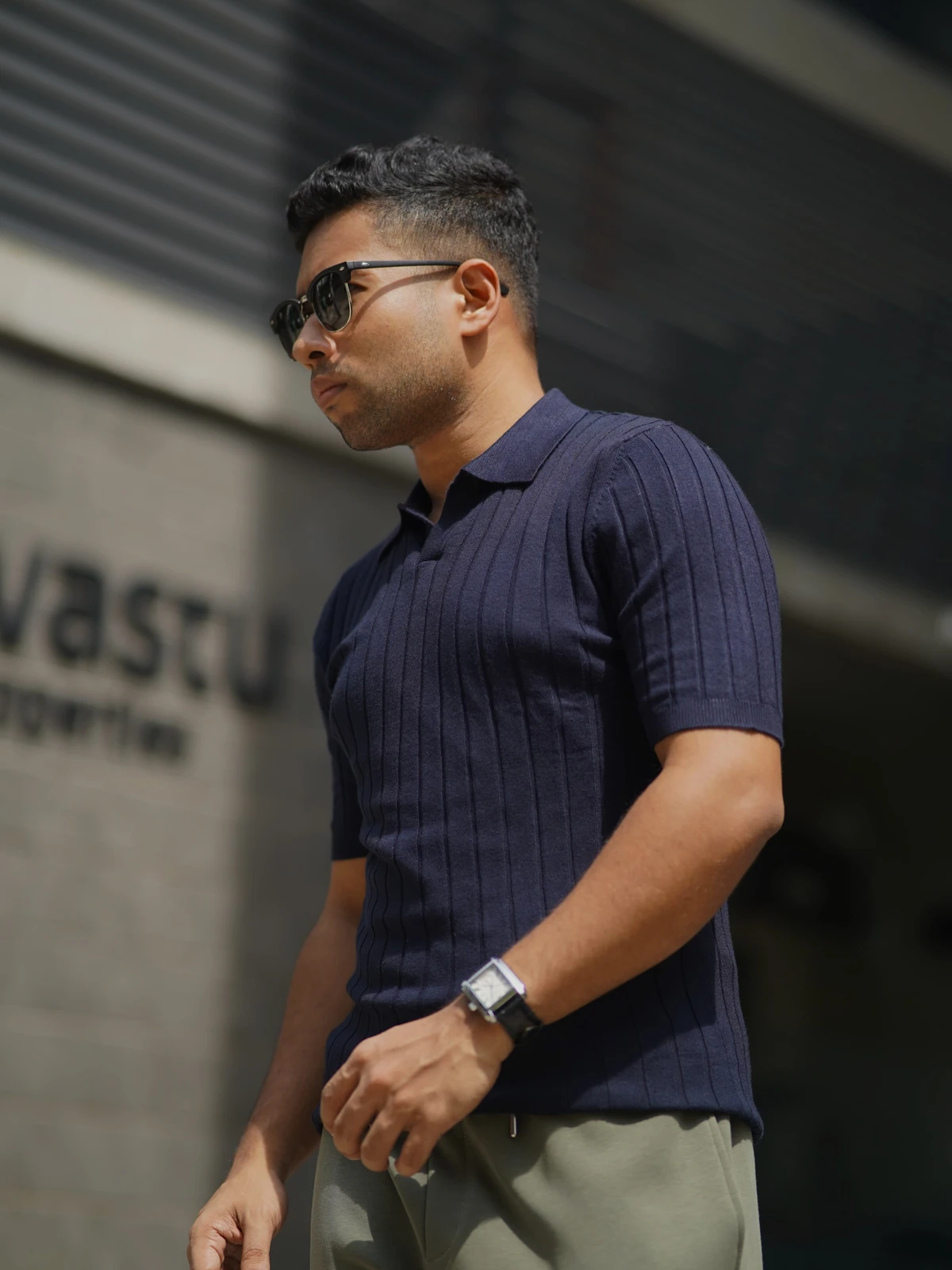 Navy Blue Old Money Polo - Image 3