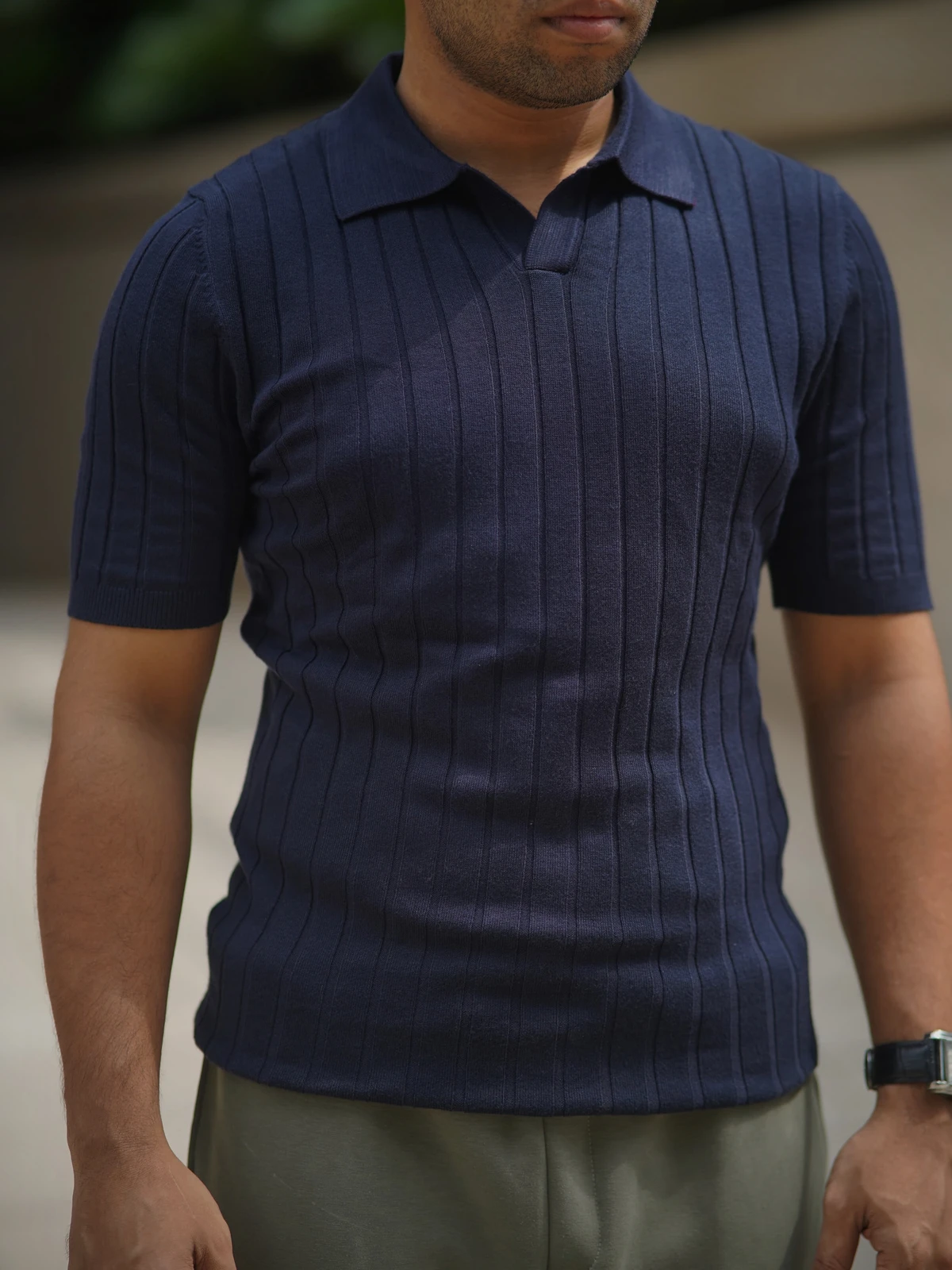 Navy Blue Old Money Polo - Image 4