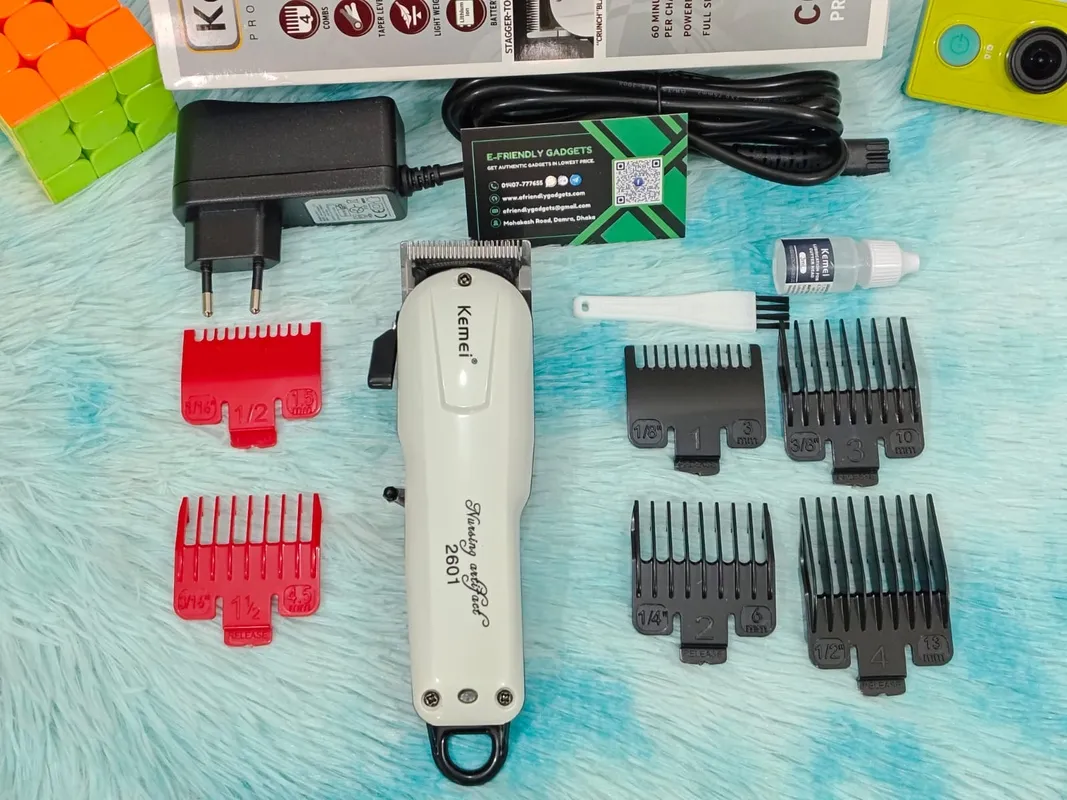 Kemei KM-2601 Professional Hair Clipper and Beard Trimmer for Men