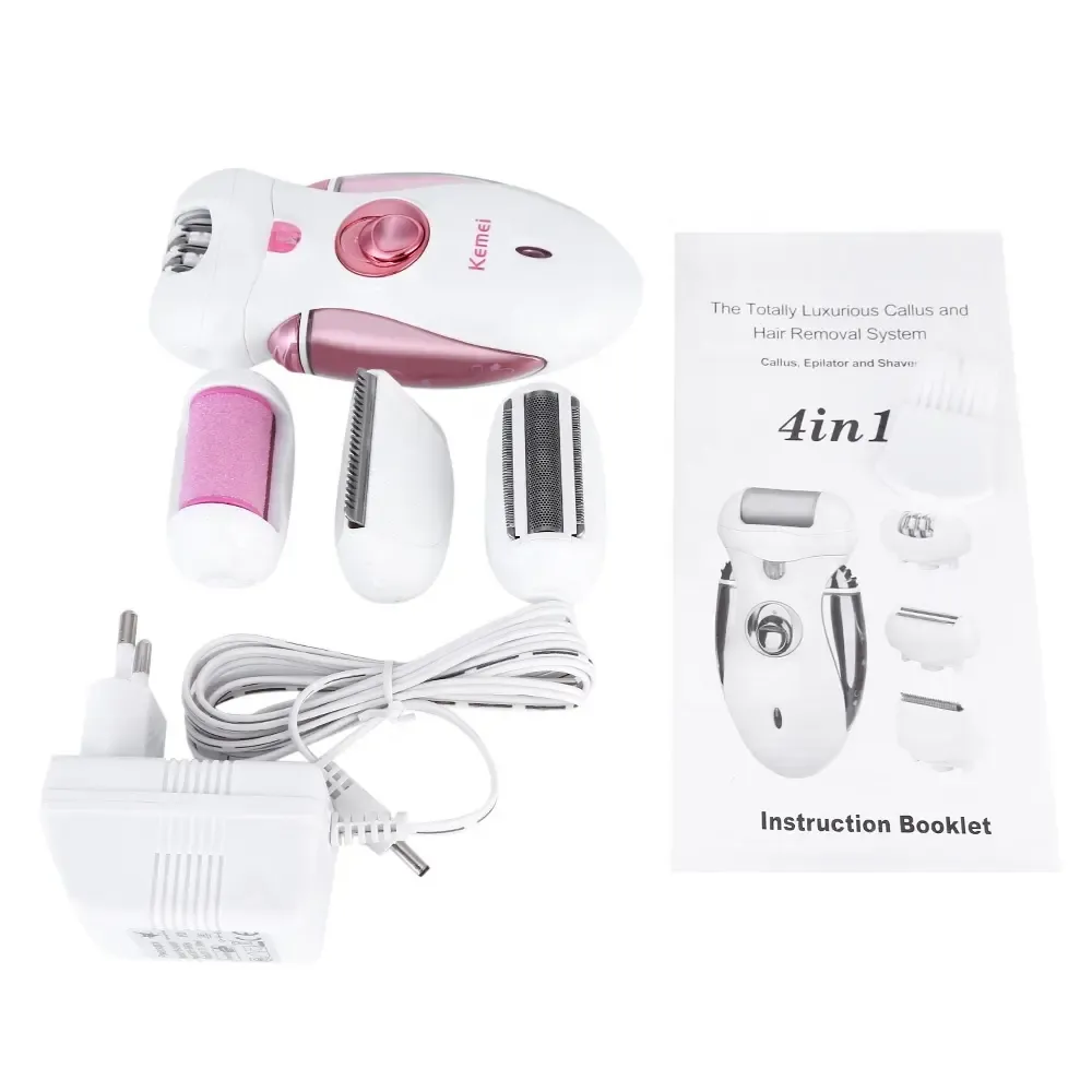 Kemei KM-2530 Women 4 in 1 Rechargeable Shaver with Epilator - Image 3